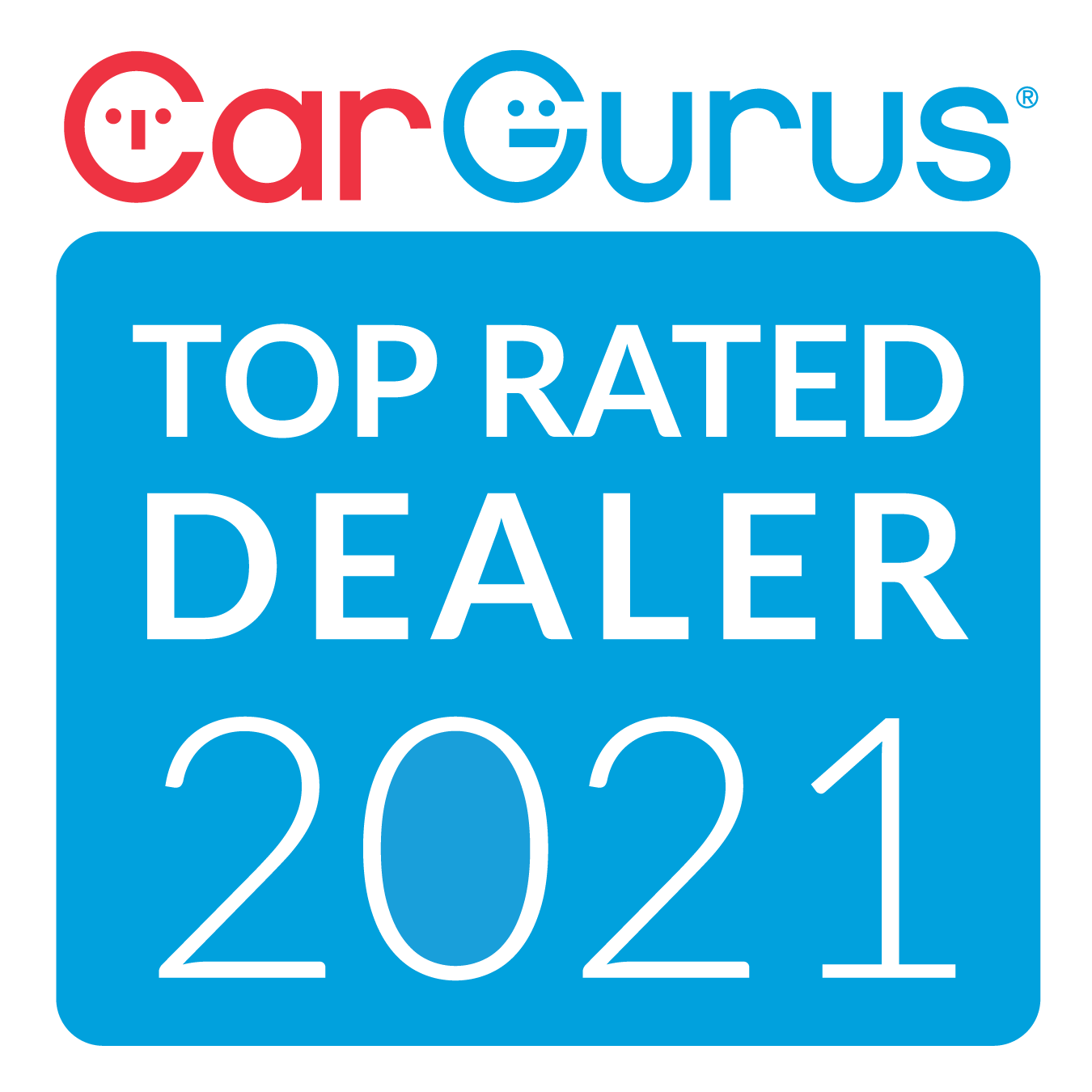 award from Cargurus 2021 top rated dealer